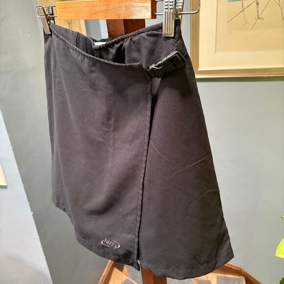 Terry Precision Apparel Black Cycling Padded Bike Wrap Skirt / Skort Size S - Picture 4 of 7